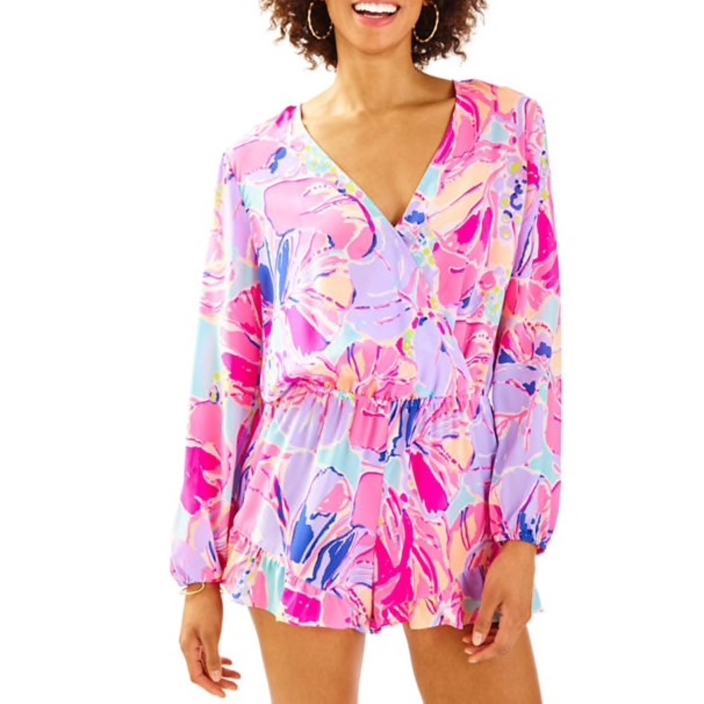 Lilly Pulitzer Fanning Romper in Jam Out